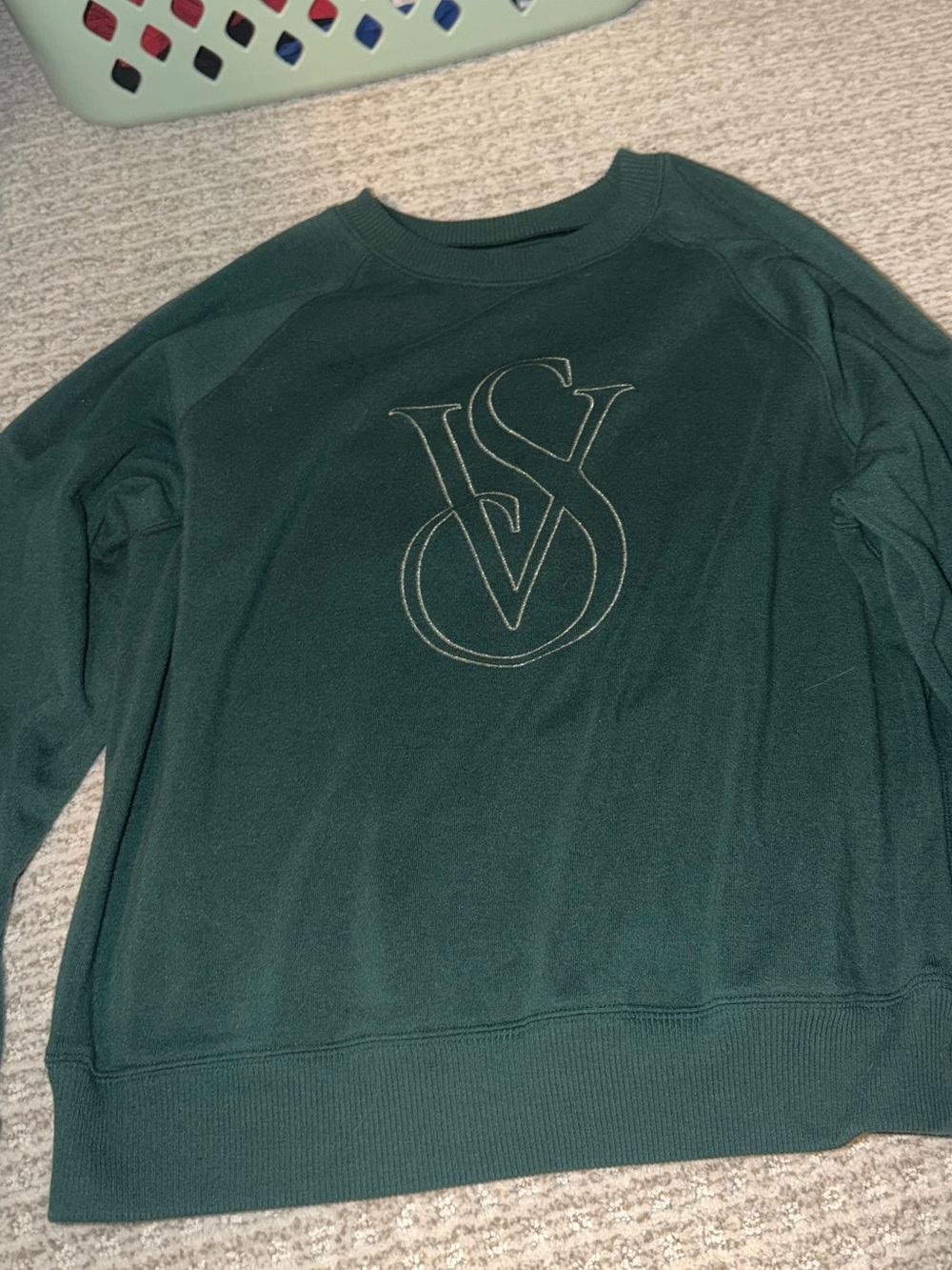 Victoria Secret Green Crewneck Sweater